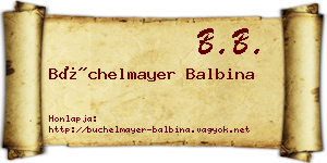 Büchelmayer Balbina névjegykártya
